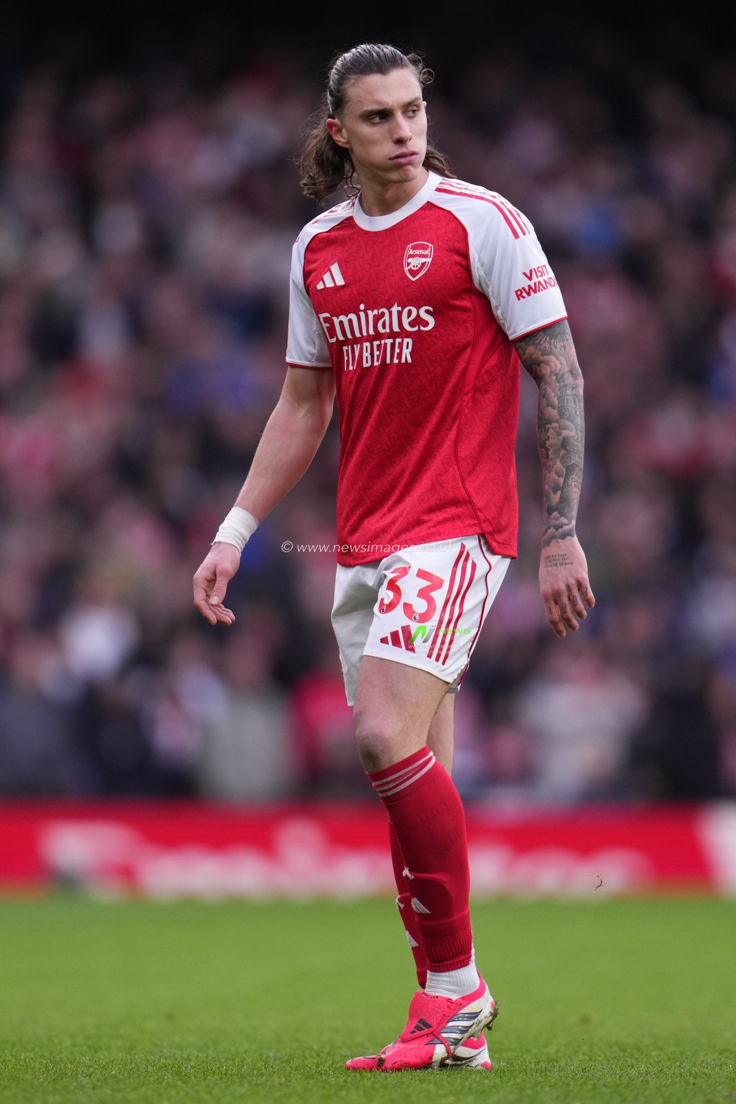 Riccardo Calafiori of Arsenal during the Premier League match Arsenal vs Sunderland at Emirates, London, United Kingdom on 07 February 2026

(Photo by Harvey Murphy/News Images)