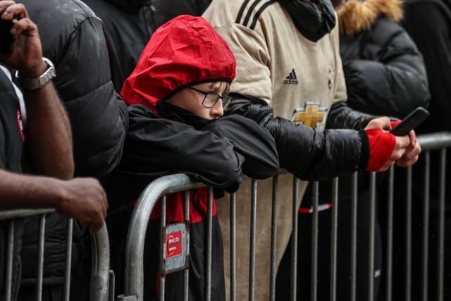 Sunderland fans waiting for the players to arrive during the Premier League match Sunderland vs Manchester United at Stadium Of Light, Sunderland, United Kingdom on 09 May 2026

(Photo by Alfie Cosgrove/News Images)
