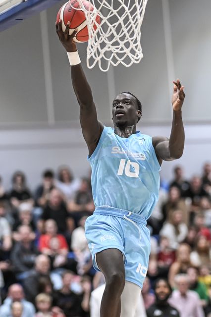 Padiet Wang of Surrey Scorchers scores a two pointer during the British Basketball Championship match Cheshire Phoenix vs Surrey Scorchers at Ellesmere Port Sports Village, Ellesmere Port, United Kingdom, 19th November 2023

(Photo by Craig Thomas/News Images)