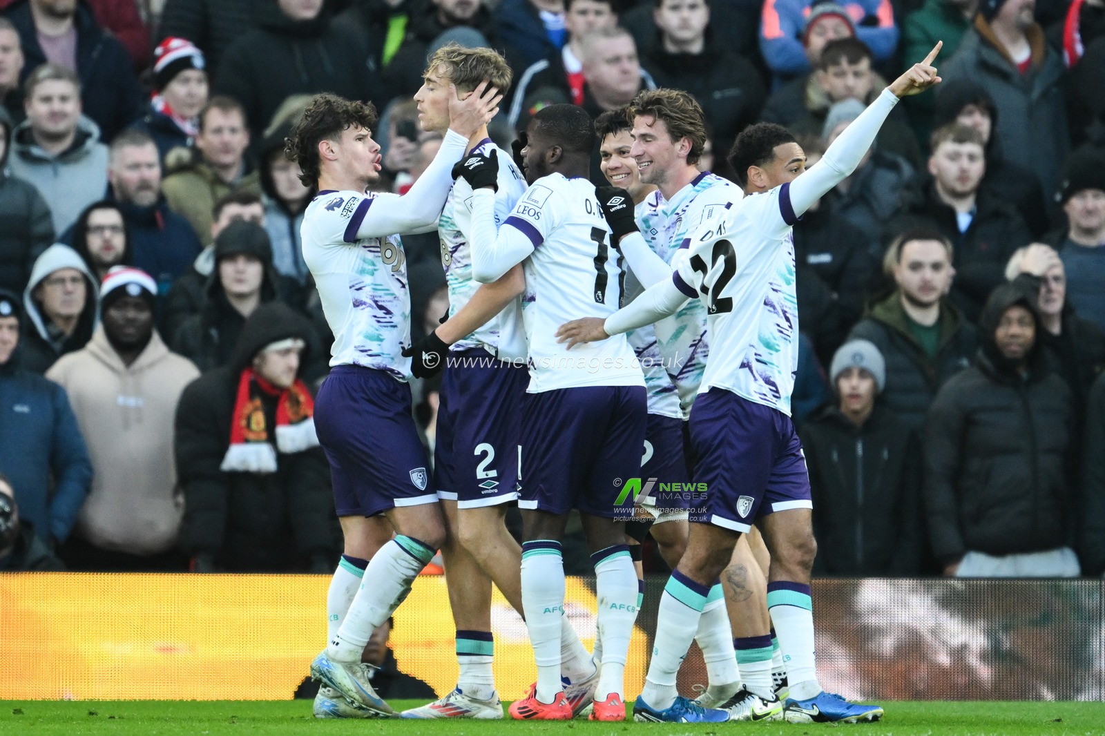 Dean Huijsen of Bournemouth celebrates his goal to make it 0-1 during the Premier League match Manchester United vs Bournemouth at Old Trafford, Manchester, United Kingdom, 22nd December 2024

(Photo by Craig Thomas/News Images)