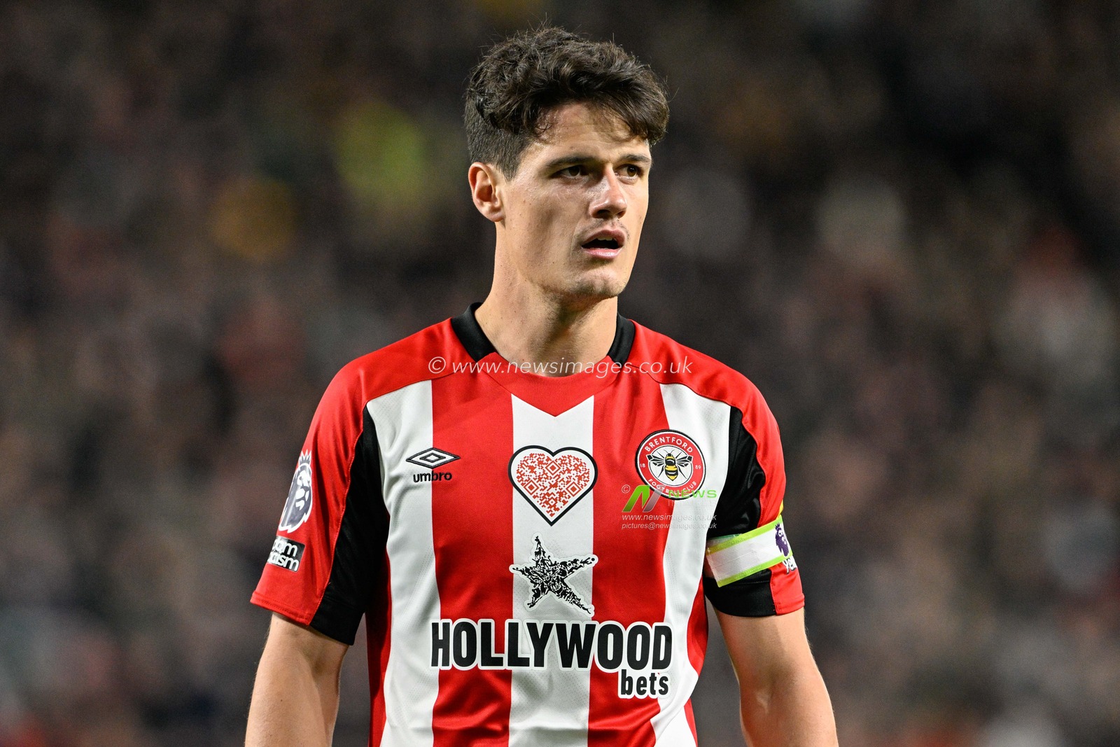 Christian NÃ¸rgaard of Brentford during the Premier League match Brentford vs Manchester City at The Gtech Community Stadium, London, United Kingdom, 5th February 2024

(Photo by Cody Froggatt/News Images)