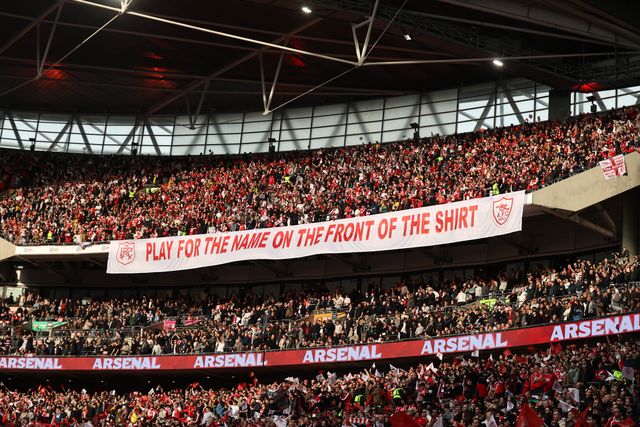 Arsenal fans during the Carabao Cup Final match Arsenal vs Manchester City at Emirates, London, United Kingdom on 22 March 2026

(Photo by Alfie Cosgrove/News Images)