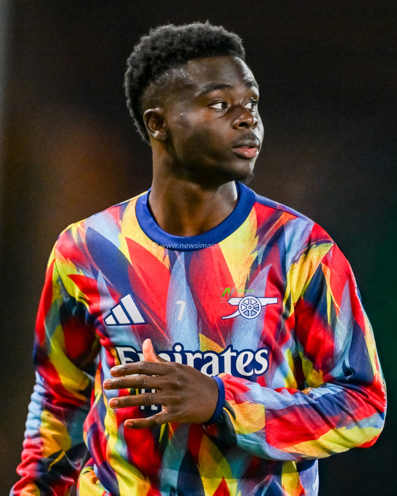 Bukayo Saka of Arsenal  in training kit during the Carabao Cup Round 3 match Port Vale vs Arsenal at Vale Park, Burslem, United Kingdom, 24th September 2025

(Photo by Adam Gee/News Images)