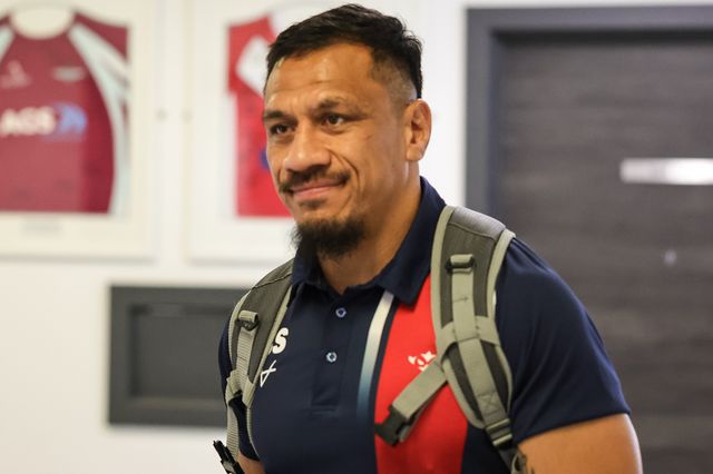 Sauaso Sue of Hull KR arrives during the Betfred Super League Round 20 Salford Red Devils vs Hull KR at Salford Community Stadium, Eccles, United Kingdom, 31st July 2025

(Photo by Mark Cosgrove/News Images)