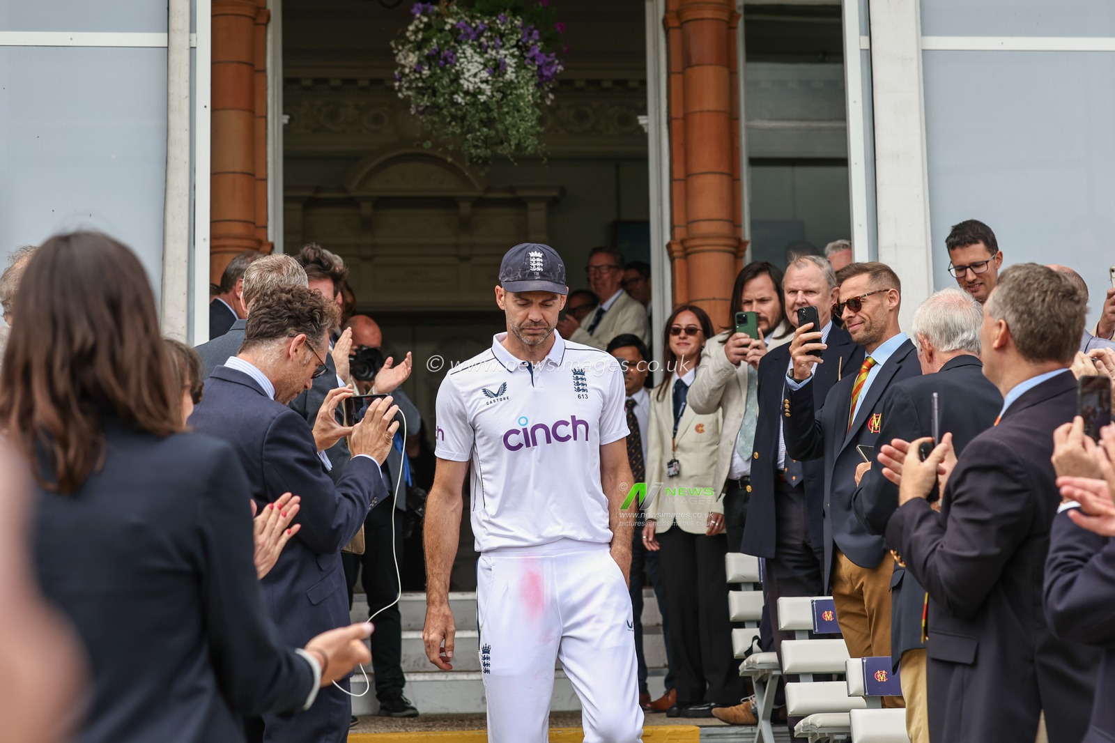 One last time for James Anderson of England during the Rothesay First Test Match Day Three England v West Indies at Lords, London, United Kingdom, 12th July 2024

(Photo by Mark Cosgrove/News Images)