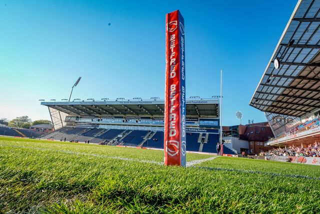 A general view of the pitch and stands during the Betfred Super League round 9 match Leeds Rhinos vs Catalans Dragons at AMT Headingley Stadium, Leeds, United Kingdom on 24 April 2026

(Photo by Maynard Manyowa/News Images)