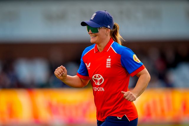 Dani Gibson of England during the England Women v New Zealand 1st Vitality IT20 match at The Central Co-Op County Ground, Derby, United Kingdom on 20 May 2026

(Photo by Maynard Manyowa/News Images)
