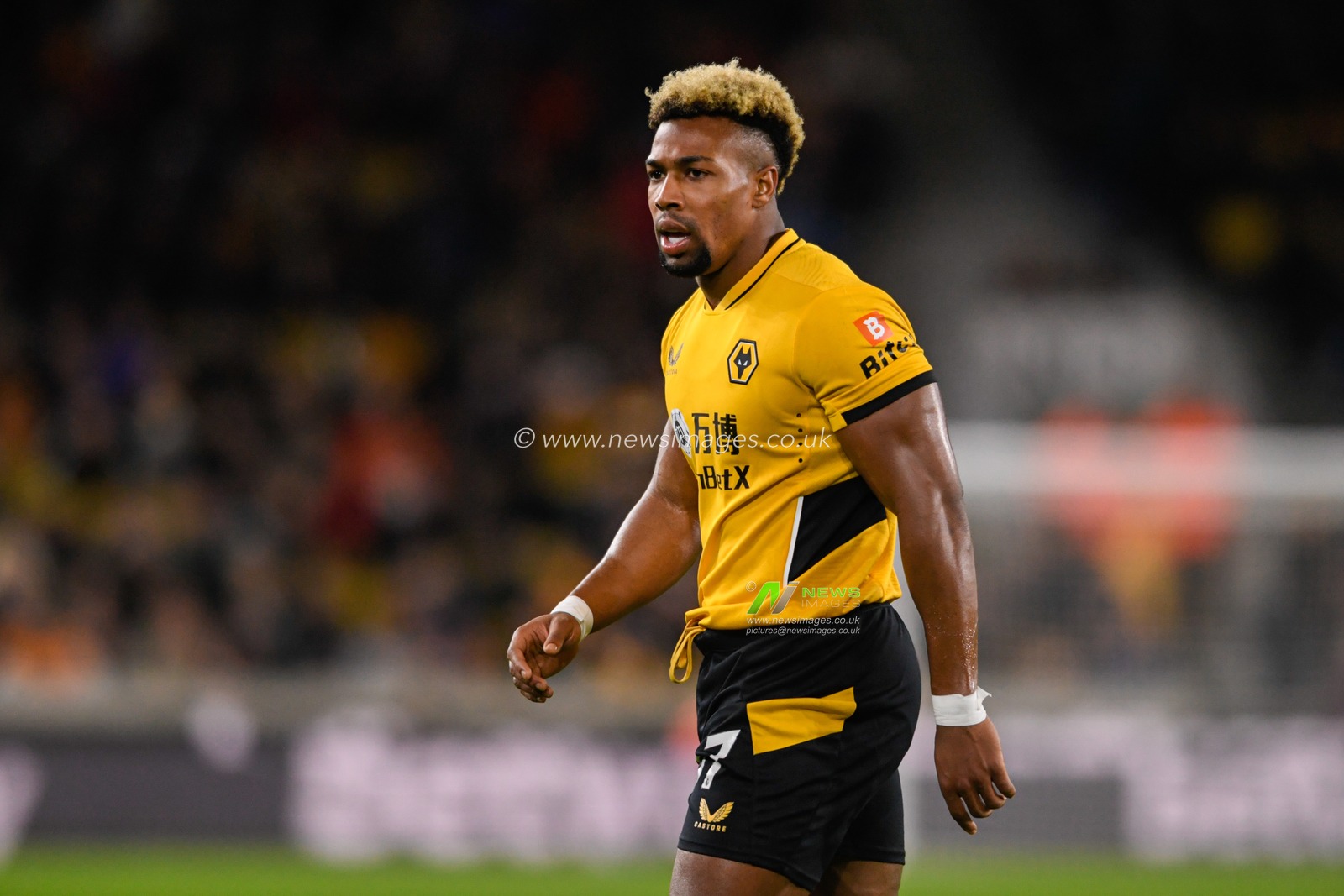 Adama Traore #37 of Wolverhampton Wanderers in action during the game