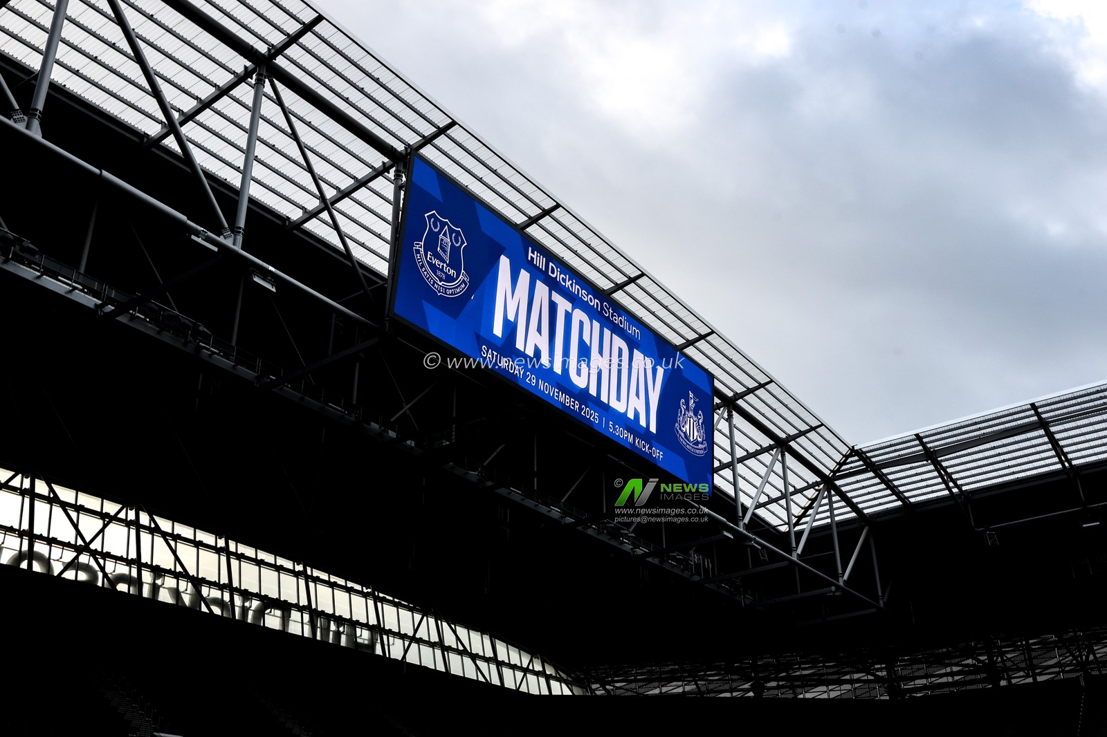 A general view of Hill Dickinson Stadium ahead of the Premier League match Everton vs Newcastle United at Hill Dickinson Stadium, Liverpool, United Kingdom, 29th November 2025

(Photo by Alfie Cosgrove/News Images)

*** GER AUT SUI OUT ***