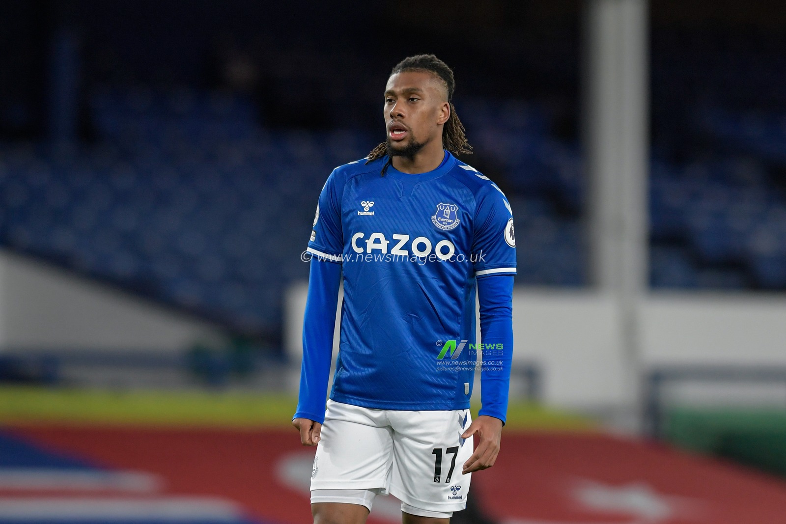 Alex Iwobi #17 of Everton in action during the game