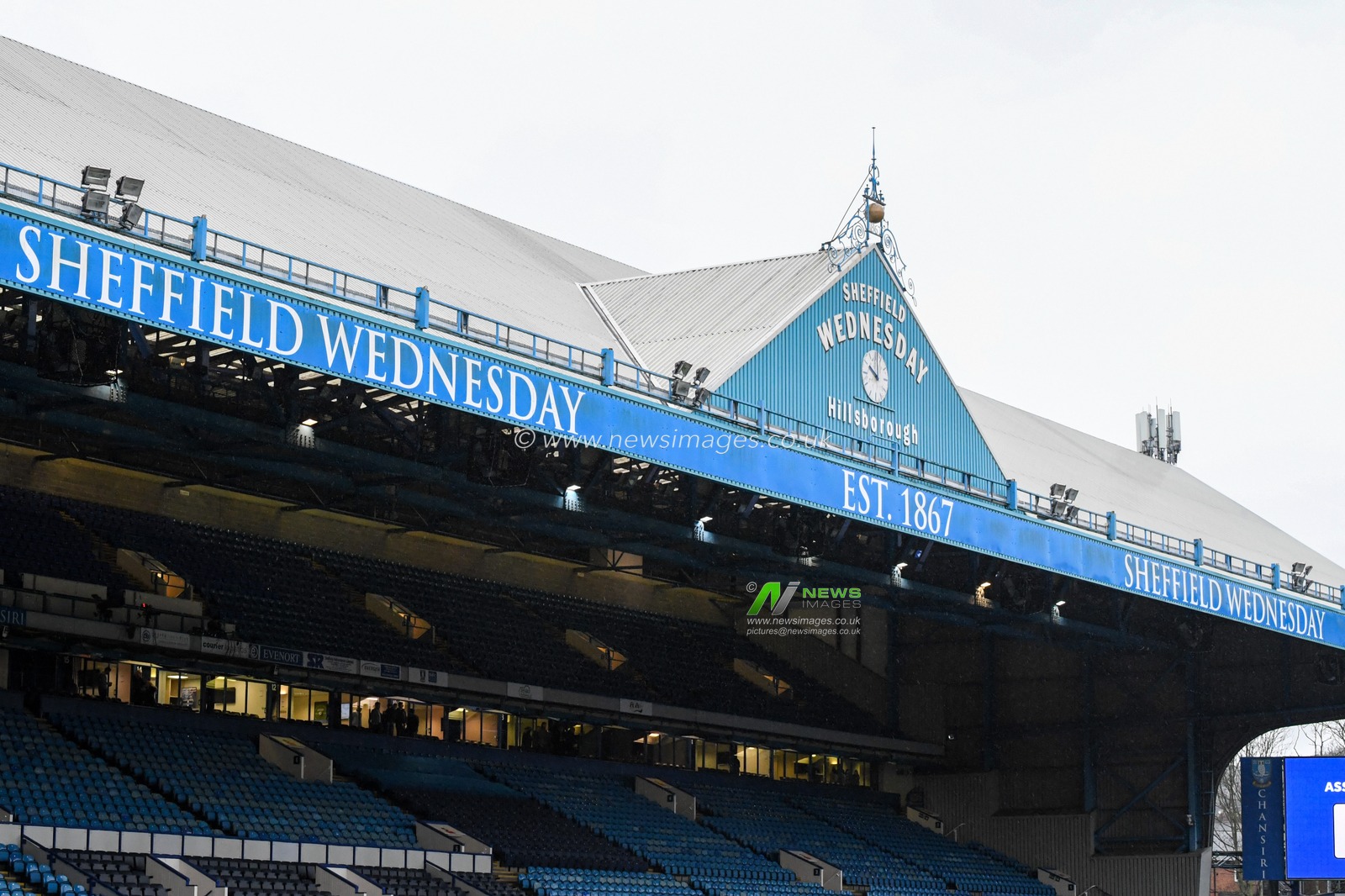 A general view of Hillsborough, the home of Sheffield Wednesday prior to the game against Rotherham United