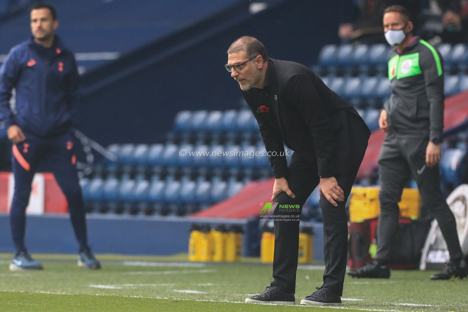 Slaven Bilic manager of West Bromwich Albion during the game