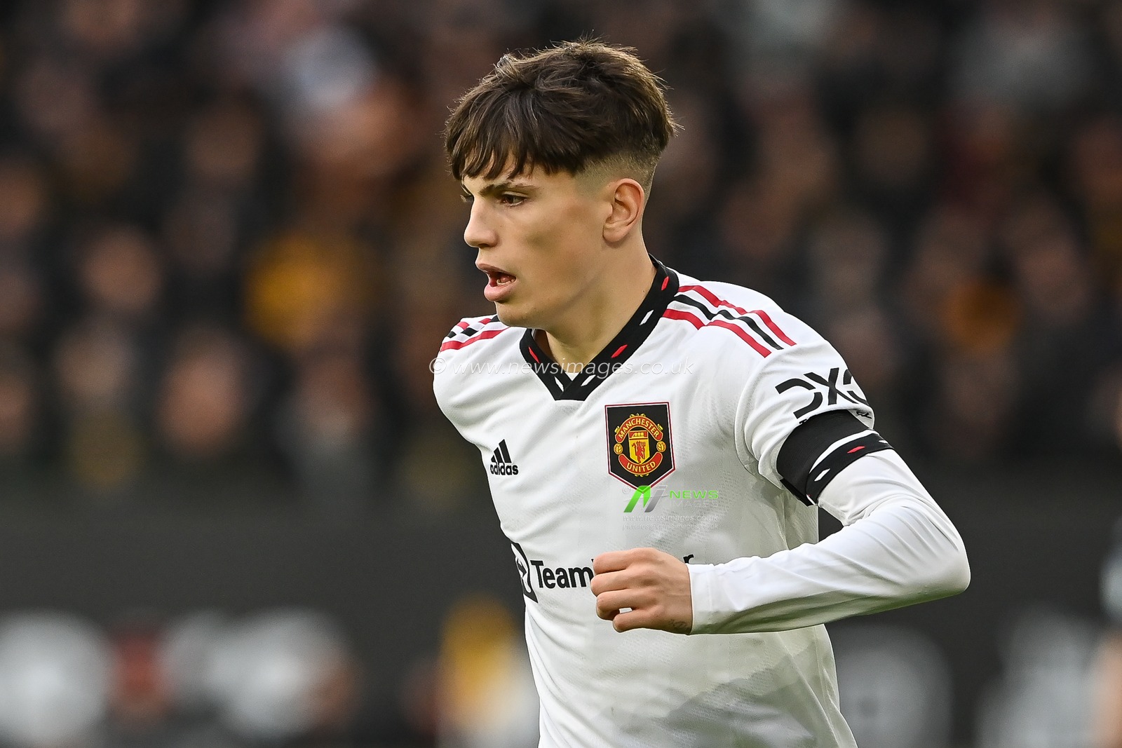 Alejandro Garnacho #49 of Manchester United during the Premier League match Wolverhampton Wanderers vs Manchester United at Molineux, Wolverhampton, United Kingdom, 31st December 2022

(Photo by Craig Thomas/News Images)
