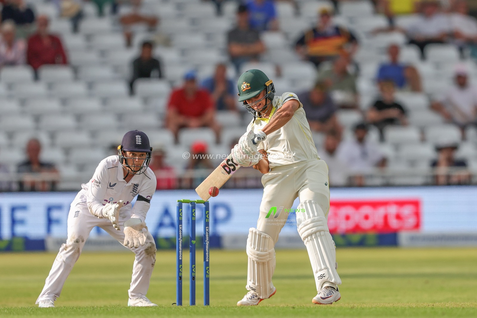 Ashleigh Gardner of Australia hits a boundary during the Metro Bank Women's Ashes 2023 match England vs Australia at Trent Bridge, Nottingham, United Kingdom, 22nd June 2023

(Photo by Mark Cosgrove/News Images)