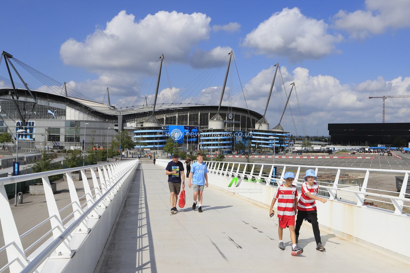Fans start to gather ahead of the Premier League match Manchester City vs Fulham at Etihad Stadium, Manchester, United Kingdom, 2nd September 2023

(Photo by Conor Molloy/News Images)