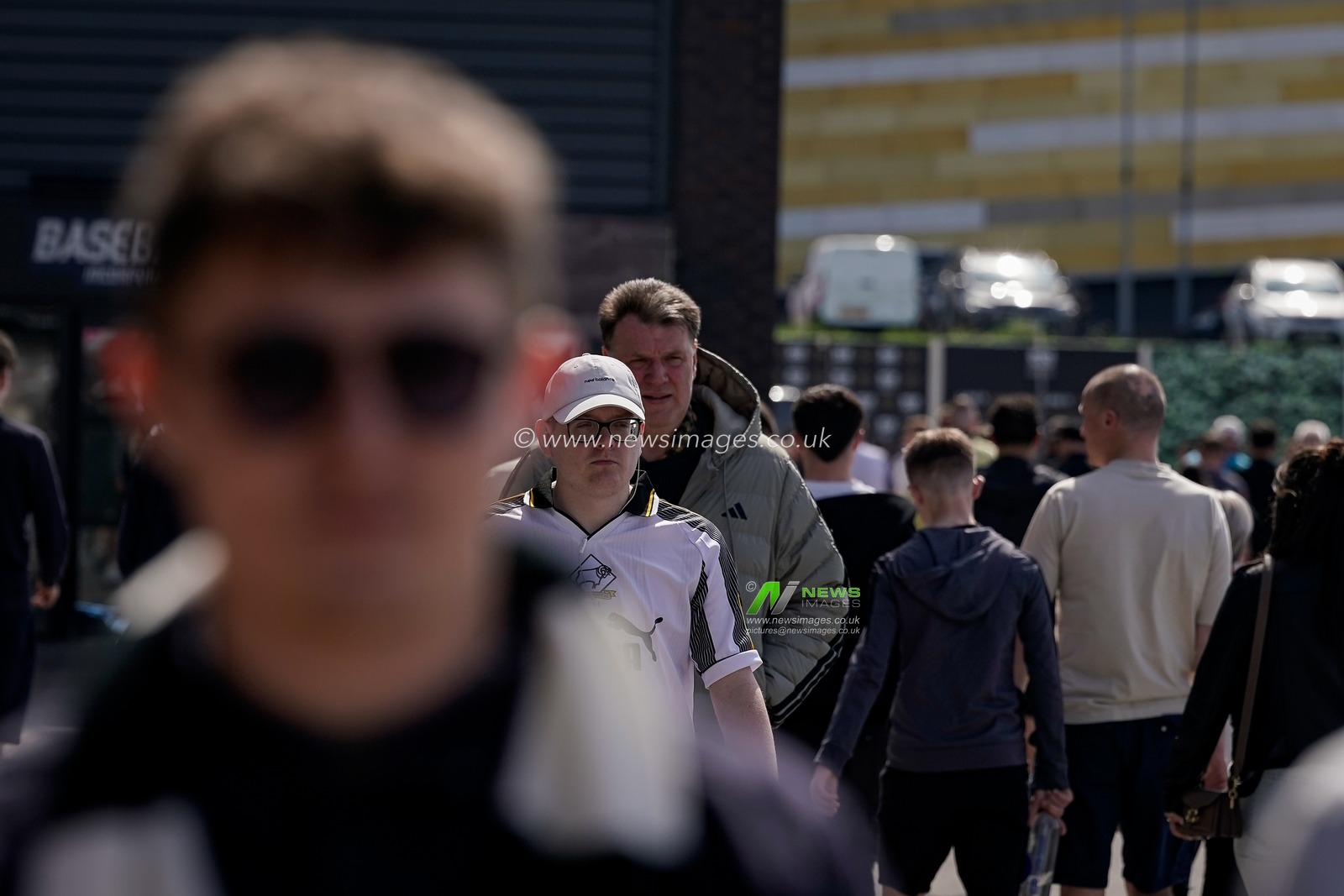 Fans interact outside the stadium prior to kick off during the Sky Bet Championship match Derby County vs Sheffield United at Pride Park Stadium, Derby, United Kingdom on 02 May 2026

(Photo by Maynard Manyowa/News Images)
