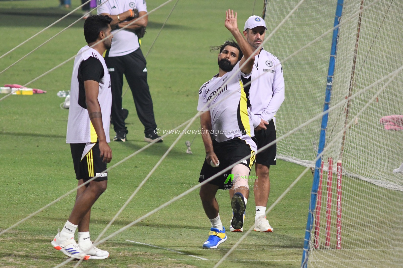 India's Mohammed Shami bowls during the training session ahead of their first T20 match against England, in Kolkata, India, Sunday, Jan. 19, 2025.Pictures by Debajyoti Chakraborty.(Photo: Debajyoti Chakraborty/News Images)