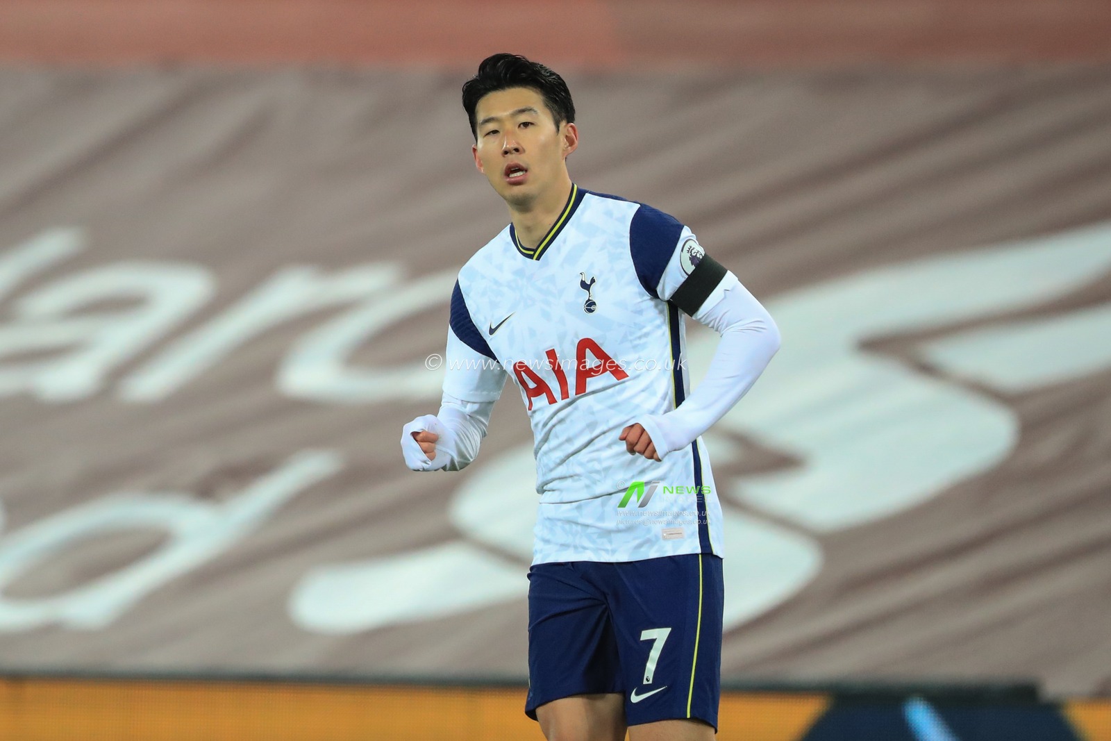 Son Heung-Min #7 of Tottenham Hotspur during the game