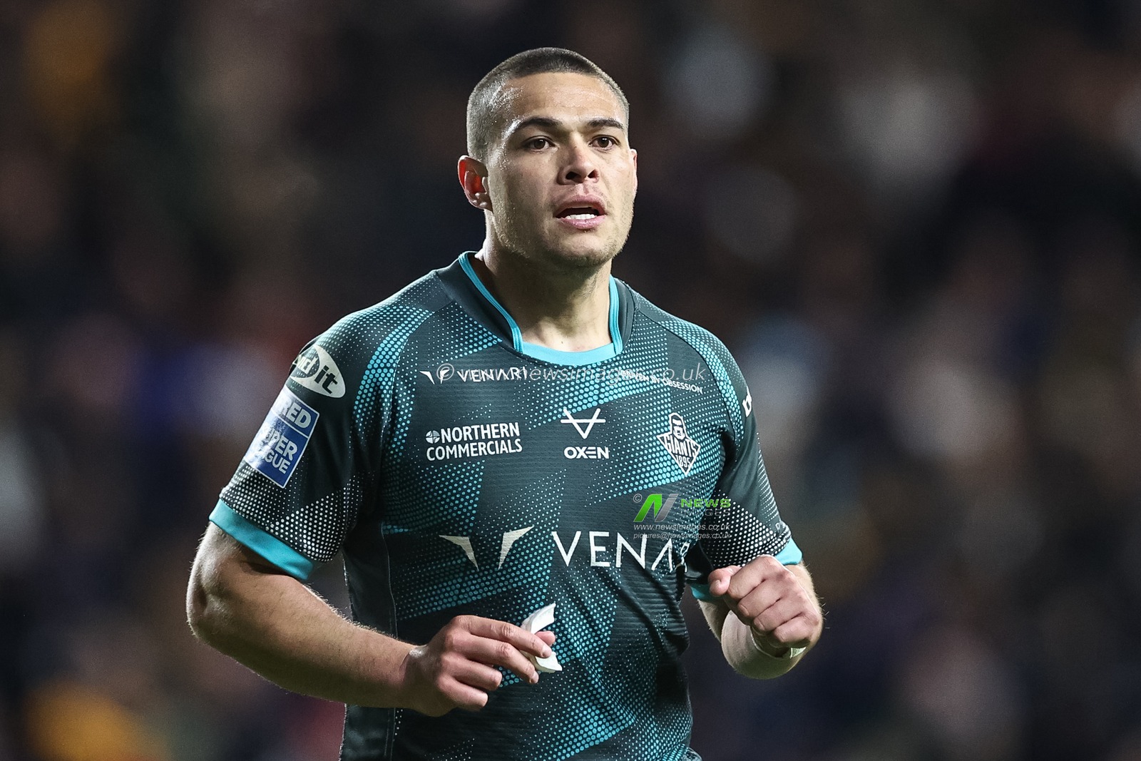 Tui Lolohea of Huddersfield Giants during the Betfred Super League Round 8 match Leeds Rhinos vs Huddersfield Giants at Headingley Stadium, Leeds, United Kingdom, 19th April 2024

(Photo by Mark Cosgrove/News Images)