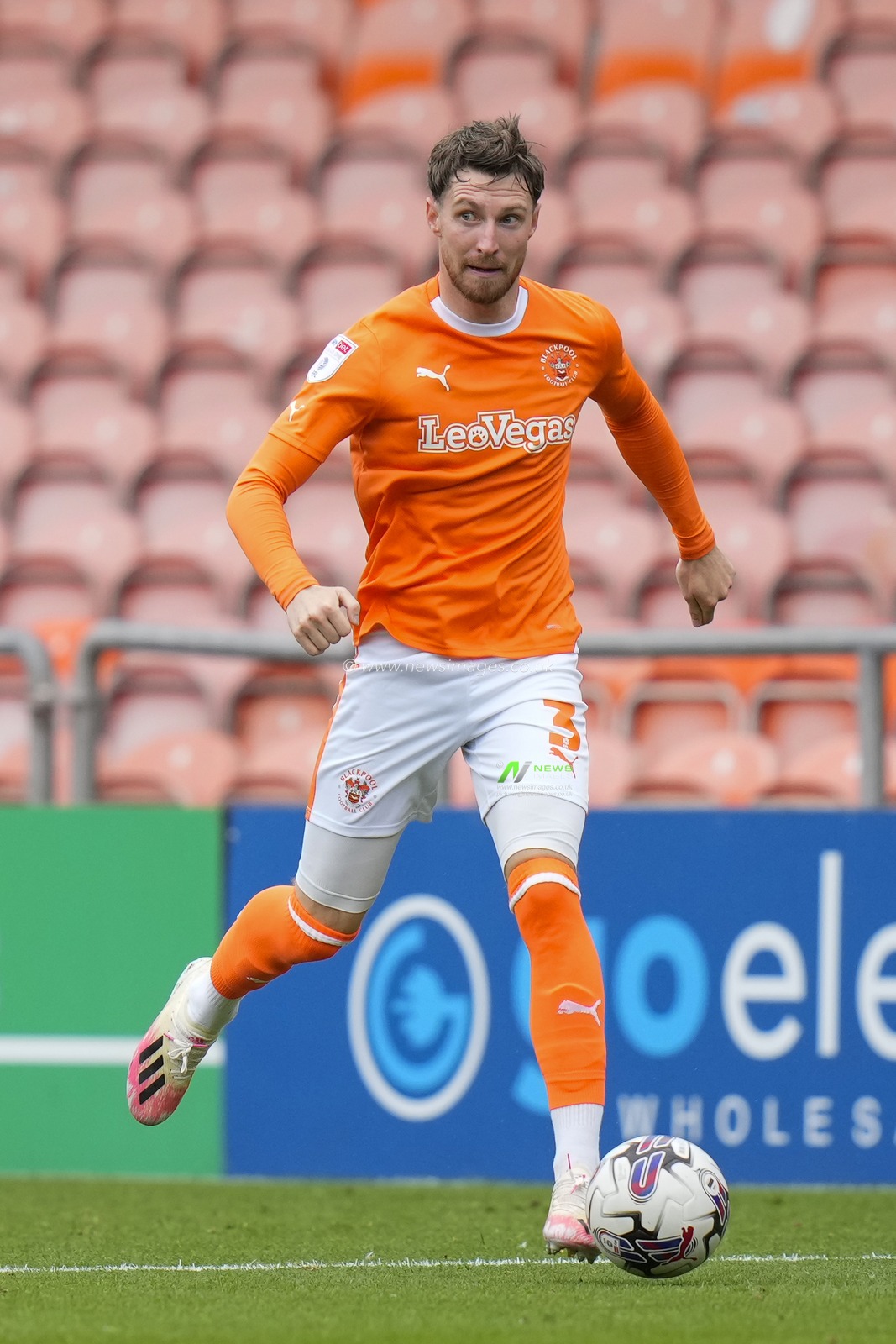 James Husband #3 of Blackpool during the Sky Bet League 1 match Blackpool vs Burton Albion at Bloomfield Road, Blackpool, United Kingdom, 5th August 2023

(Photo by Steve Flynn/News Images)