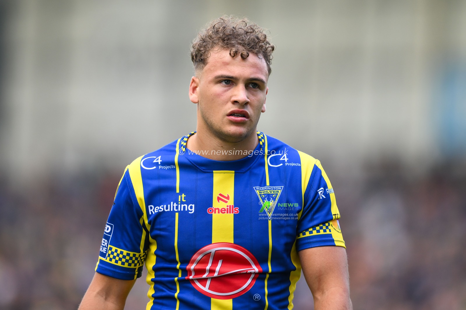Cai Taylor-Wray of Warrington Wolves during the Betfred Super League Round 13 match Warrington Wolves vs Wigan Warriors at Halliwell Jones Stadium, Warrington, United Kingdom, 1st June 2024

(Photo by Craig Thomas/News Images)