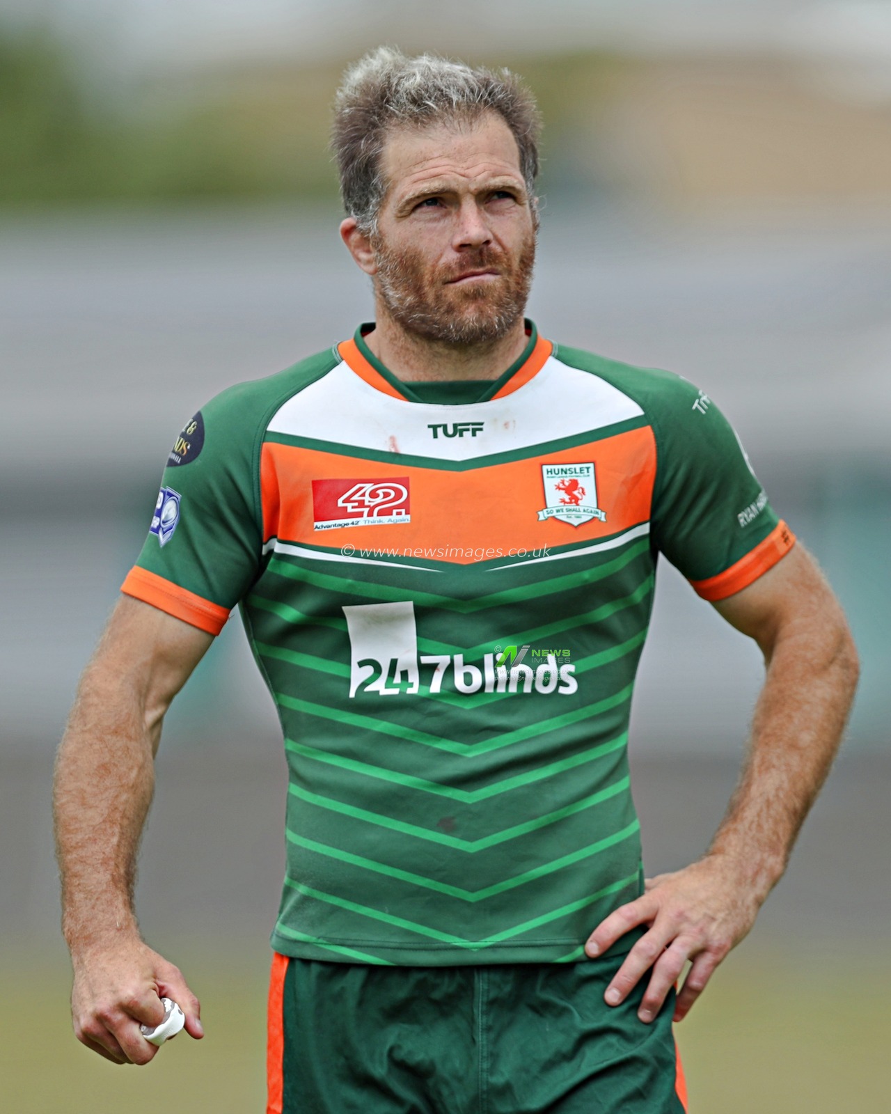Liam Welham of Hunslet RLFC during the Betfred Championship match Hunslet RLFC vs Barrow Raiders at South Leeds Stadium, Leeds, United Kingdom, 22nd June 2025

(Photo by Sam Eaden/News Images)