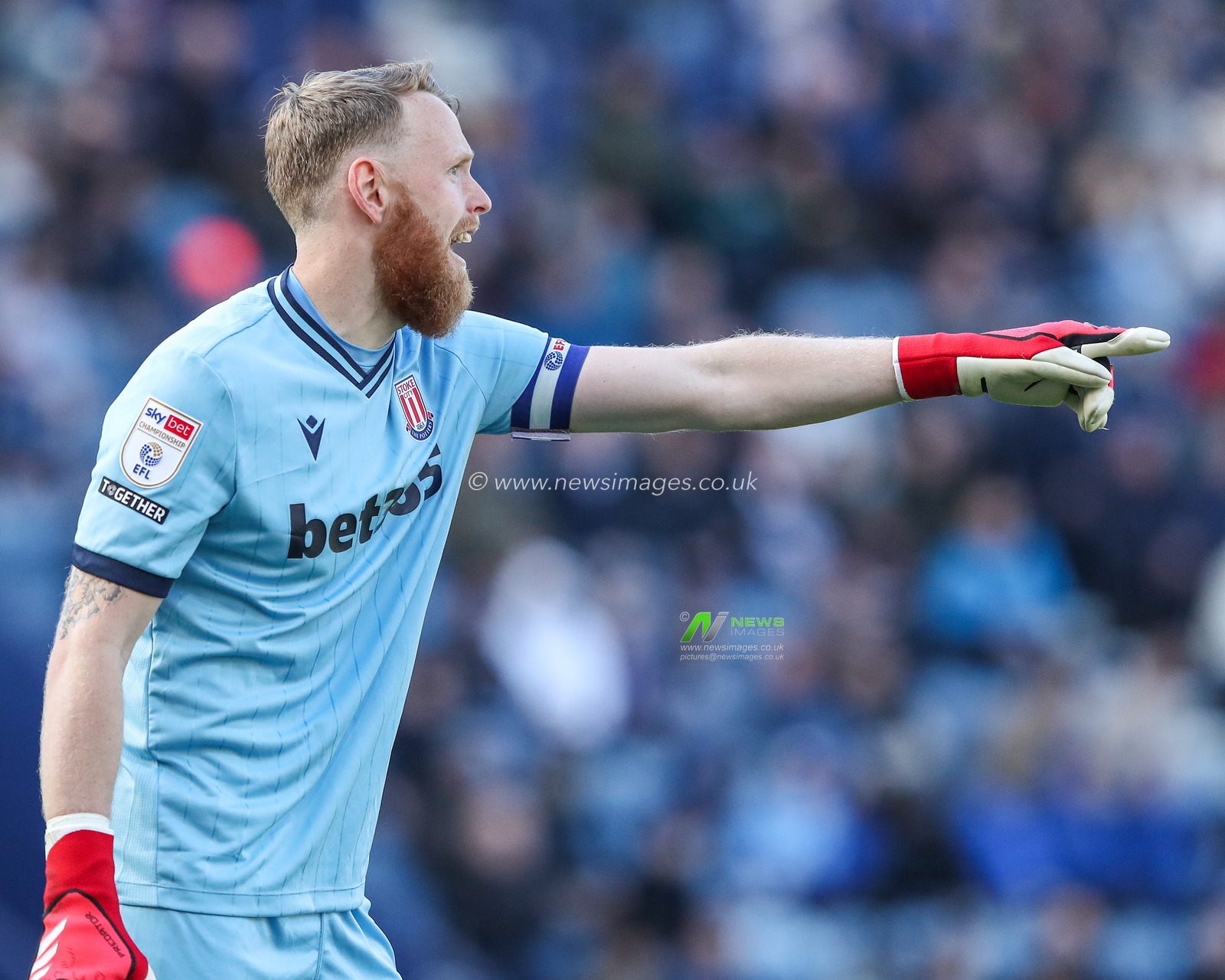 Viktor Johansson of Stoke City during the Sky Bet Championship match Preston North End vs Stoke City at Deepdale, Preston, United Kingdom, 5th April 2025

(Photo by Jorge Horsted/News Images)