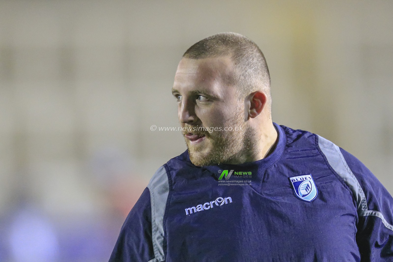 Dillon Lewis of Cardiff Blues during the pre-game warm up