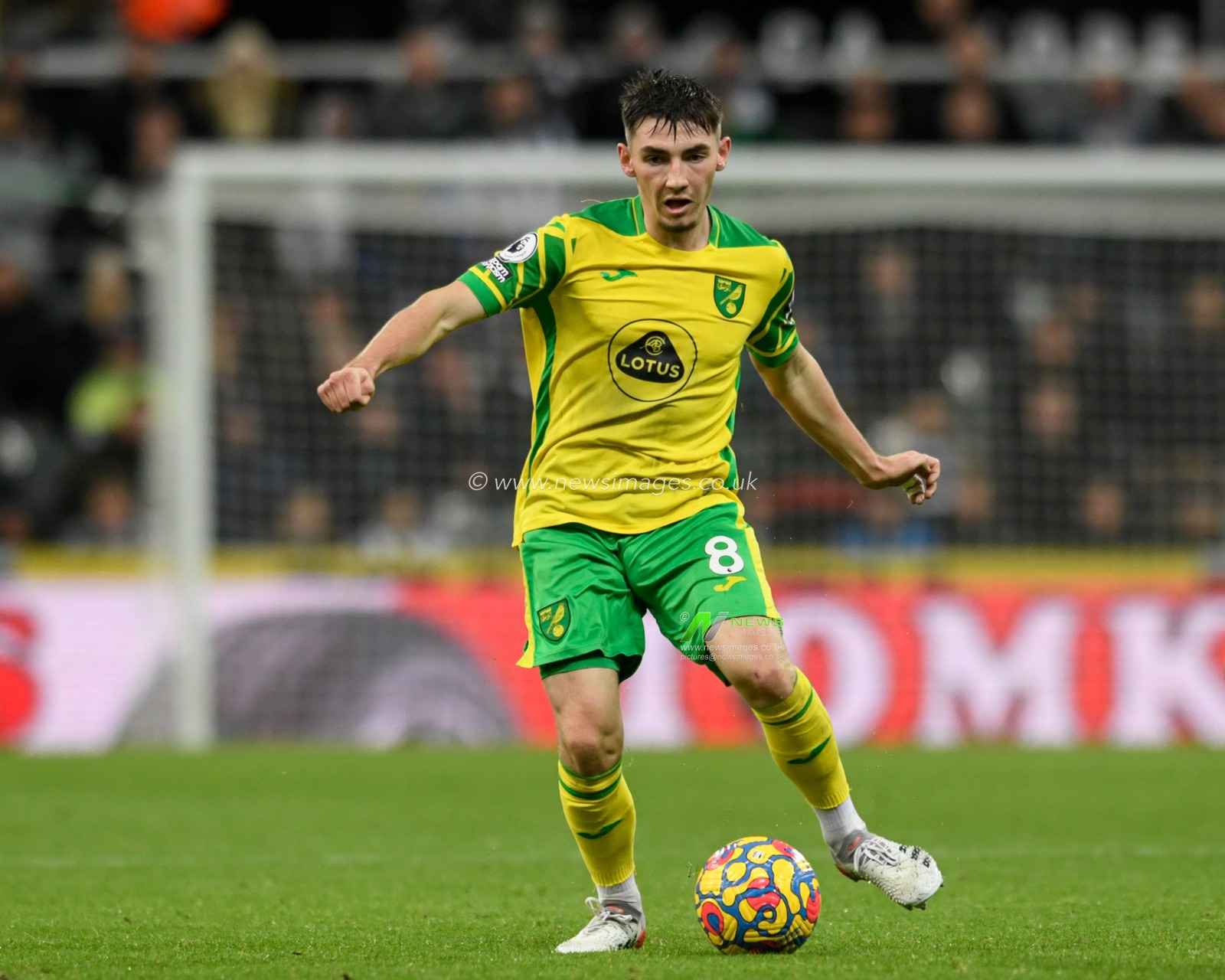 Billy Gilmour #8 of Norwich City with the ball