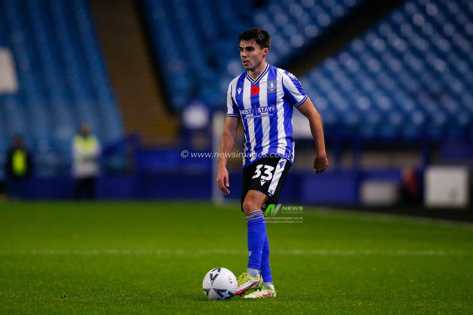 Reece James #33 of Sheffield Wednesday during the Emirates FA Cup match Sheffield Wednesday vs Morecambe at Hillsborough, Sheffield, United Kingdom, 4th November 2022

(Photo by Ben Early/News Images)