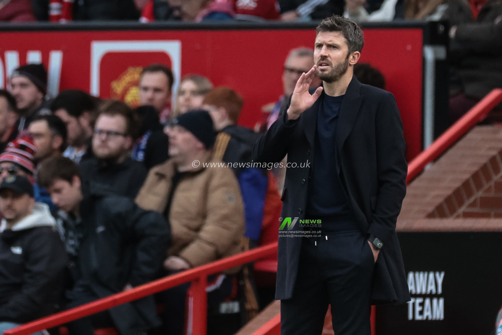 Michael Carrick manager of Manchester United reacts in the technical area during the Premier League match Manchester United vs Crystal Palace at Old Trafford, Manchester, United Kingdom on 01 March 2026

(Photo by Mark Cosgrove/News Images)
