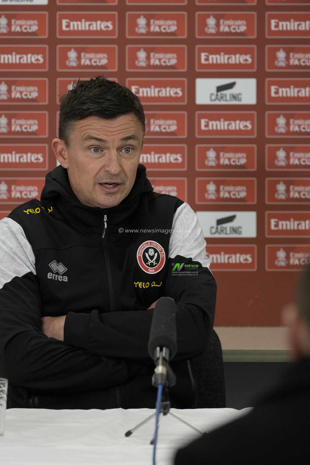 Paul Heckingbottom manager of Sheffield United speaks to the press after the Emirates FA Cup fourth round match Wrexham vs Sheffield United at The Racecourse Ground, Wrexham, United Kingdom, 29th January 2023

(Photo by Steve Flynn/News Images)