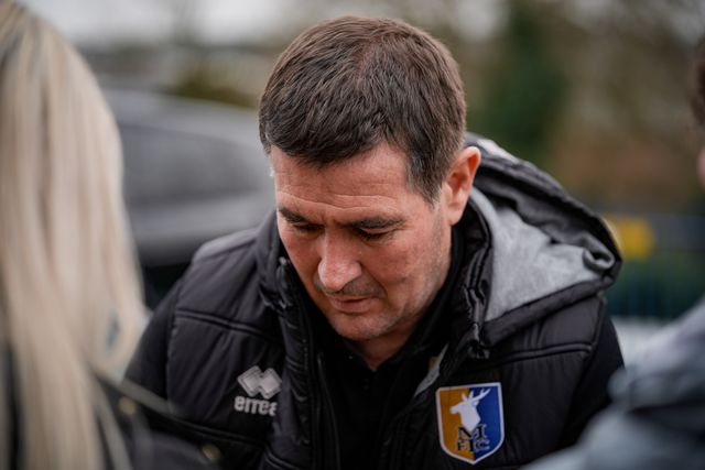 Nigel Clough manager of Mansfield Town arrives at the stadium prior to kick off during the Emirates FA Cup fifth round match Mansfield Town vs Arsenal at One Call Stadium, Mansfield, United Kingdom on 07 March 2026

(Photo by Maynard Manyowa/News Images)