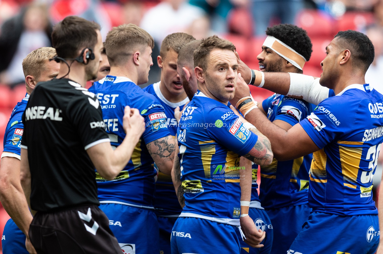 26th May 2019 , Anfield Stadium, Liverpool, England; Dacia Magic Weekend, Betfred Super League Round 16, Leeds Rhinos vs London Broncos ; Liam Sutcliffe (15) of Leeds Rhinos celebrates his try

Credit: Richard Long/News Images