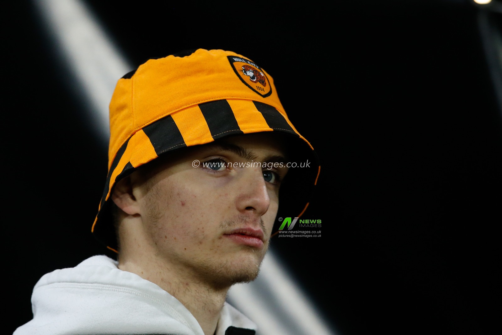 A fan of Hull City during the Sky Bet Championship match Sheffield United vs Hull City at Bramall Lane, Sheffield, United Kingdom, 20th January 2023

(Photo by Ben Early/News Images)