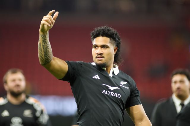 Wallace Sititi of New Zealand during the Quilter Nations Series 2025 match Wales vs New Zealand at Principality Stadium, Cardiff, United Kingdom, 22nd November 2025

(Photo by Andrew Lewis/News Images)

*** GER AUT SUI OUT ***