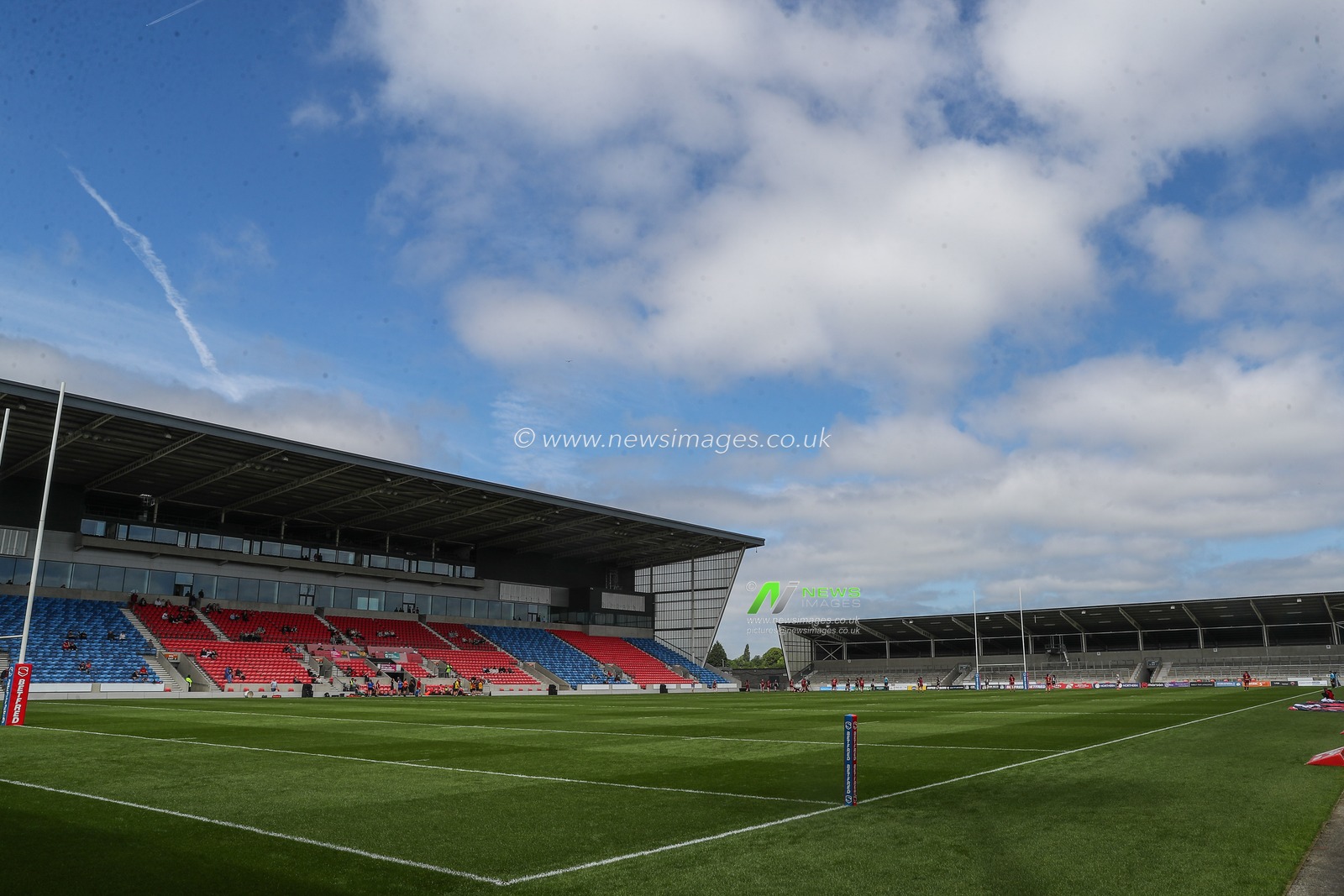 A general view inside of the Salford Community Stadium, home of Salford Red Devils ahead of the Betfred Super League Round 13 match Salford Red Devils vs London Broncos at Salford Community Stadium, Eccles, United Kingdom, 2nd June 2024

(Photo by Gareth Evans/News Images)