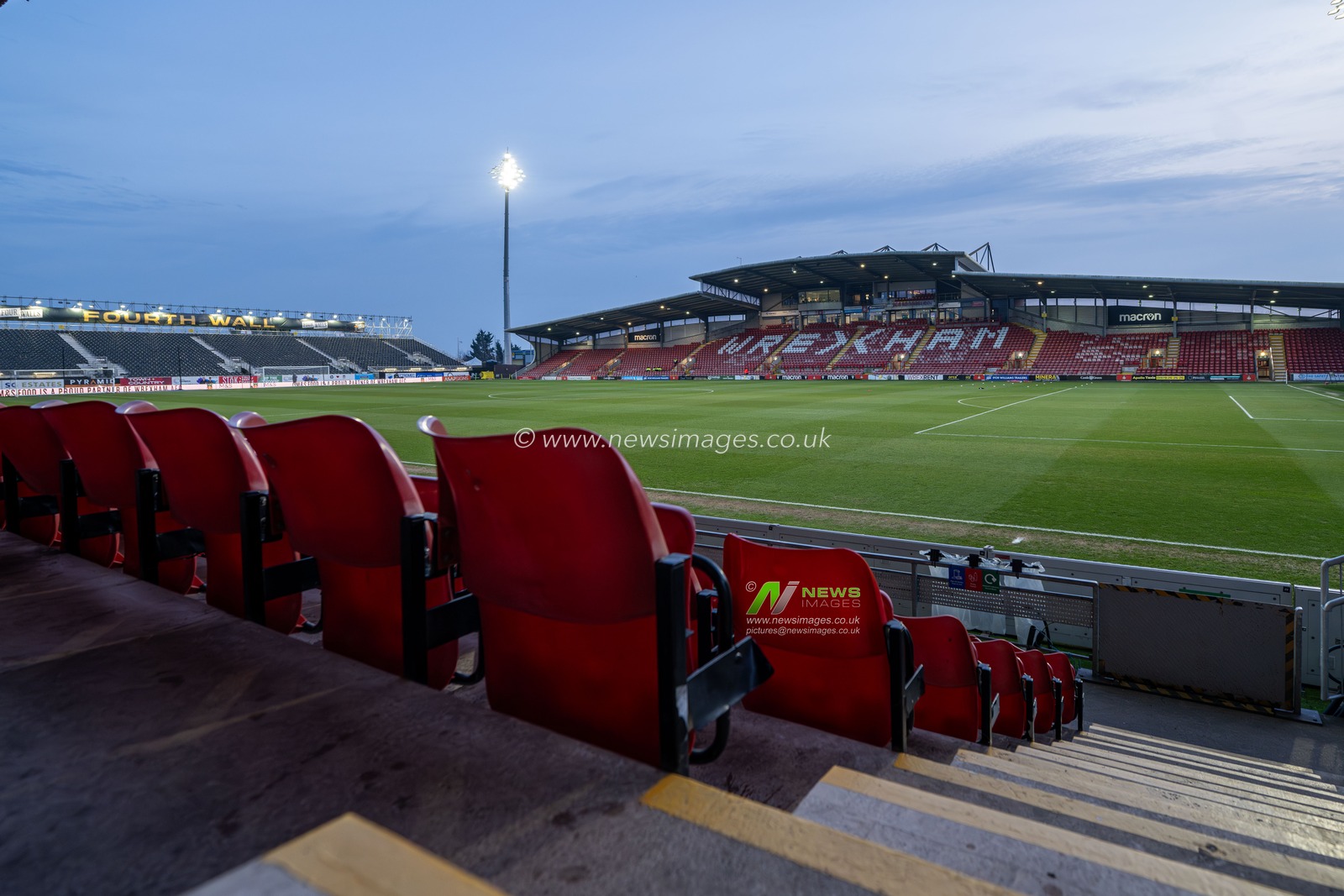 A general view of SToK Cae Ras, Home of Wrexham, during the Sky Bet League 1 match Wrexham vs Leyton Orient at SToK Cae Ras, Wrexham, United Kingdom, 18th February 2025

(Photo by Craig Thomas/News Images)