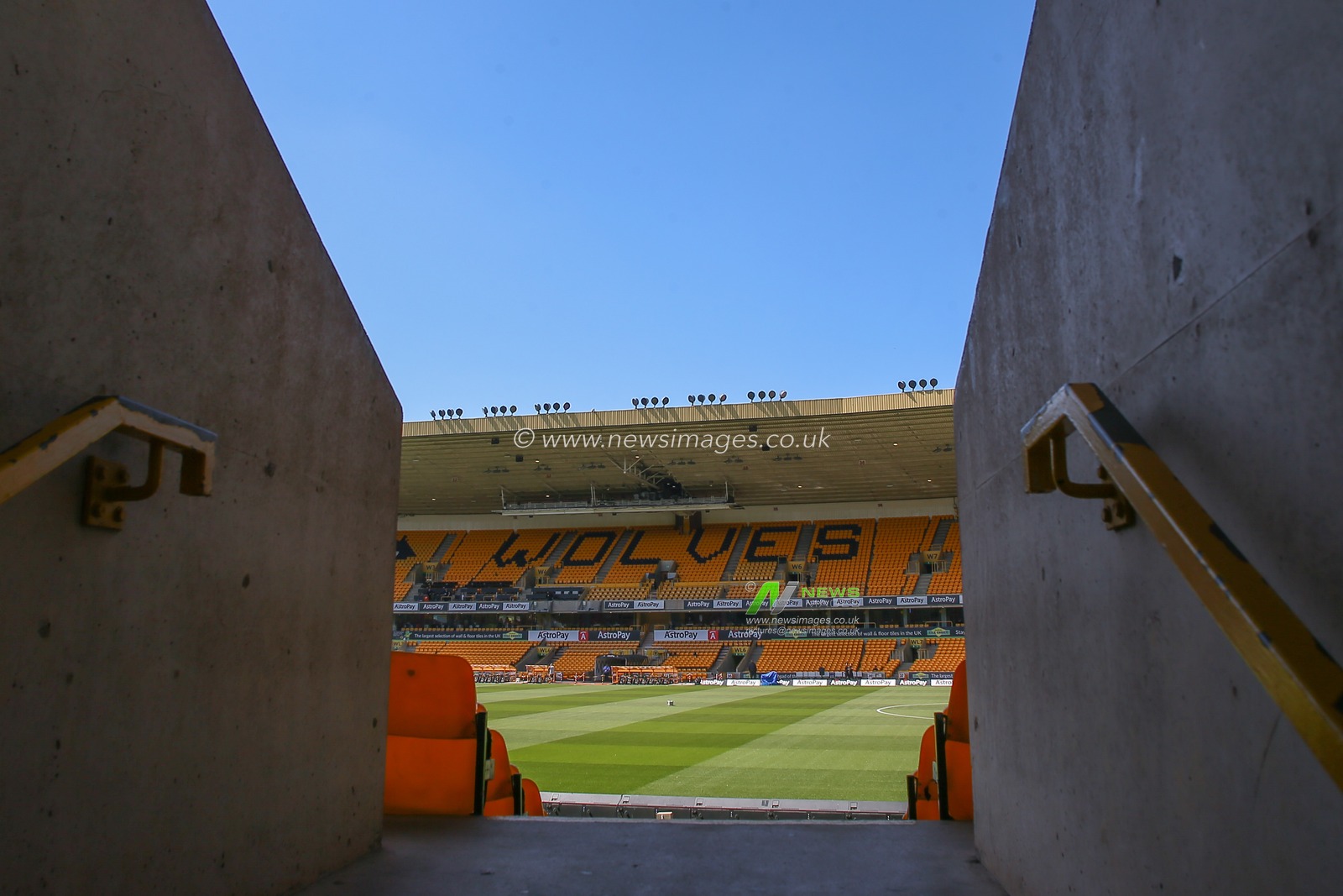 A general view inside of Molineux, home of Wolverhampton Wanderers ahead of the Premier League match Wolverhampton Wanderers vs Everton at Molineux, Wolverhampton, United Kingdom, 20th May 2023

(Photo by Gareth Evans/News Images)