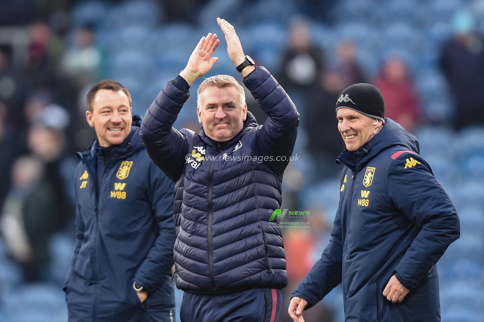 1st January 2020, Turf Moor, Burnley, England; Premier League, Burnley v Aston Villa : Dean Smith manager of Aston Villa celebrates the win

Credit: Richard Long/News Images