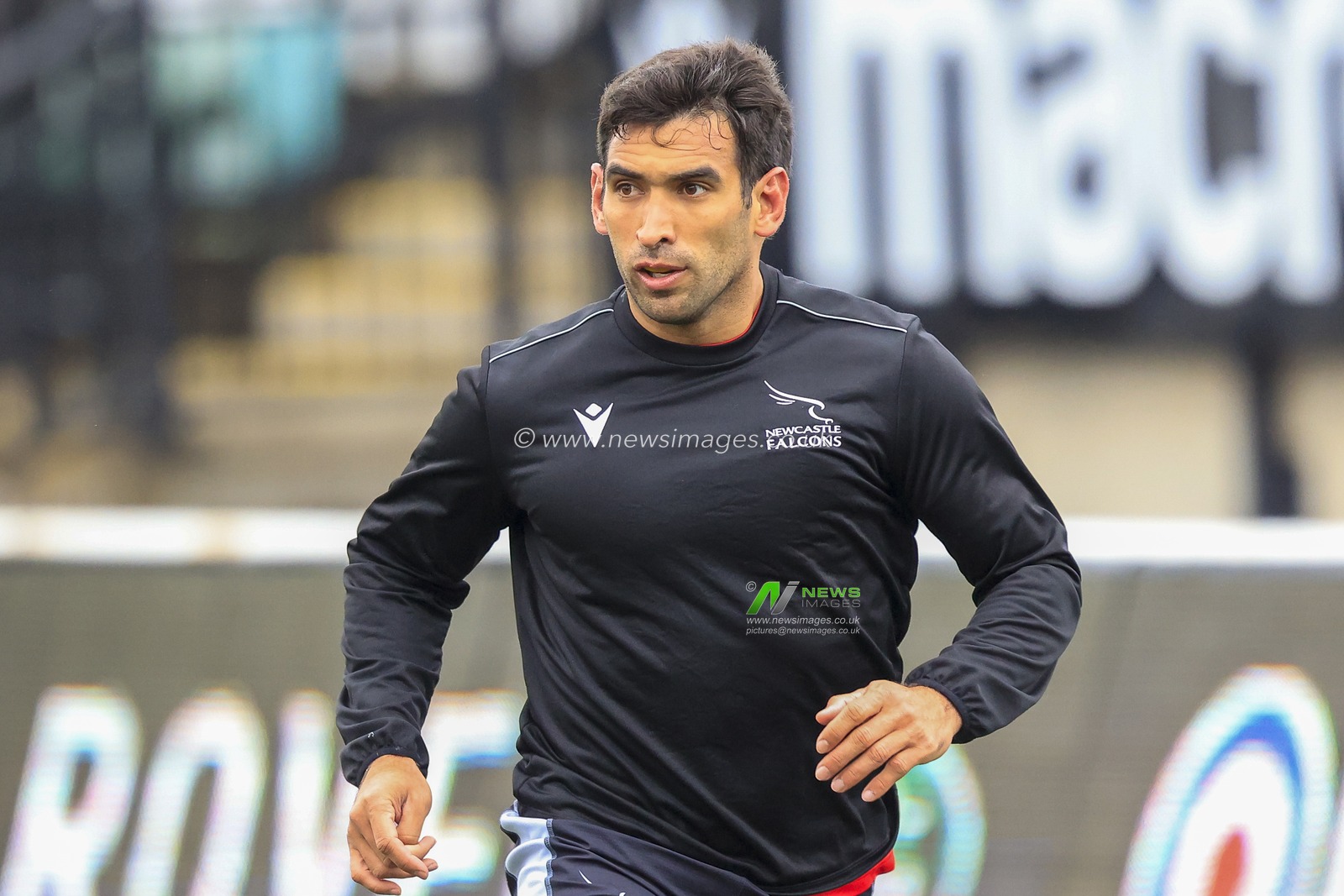 Matias Orlando of Newcastle Falcons during the pre-game warm up