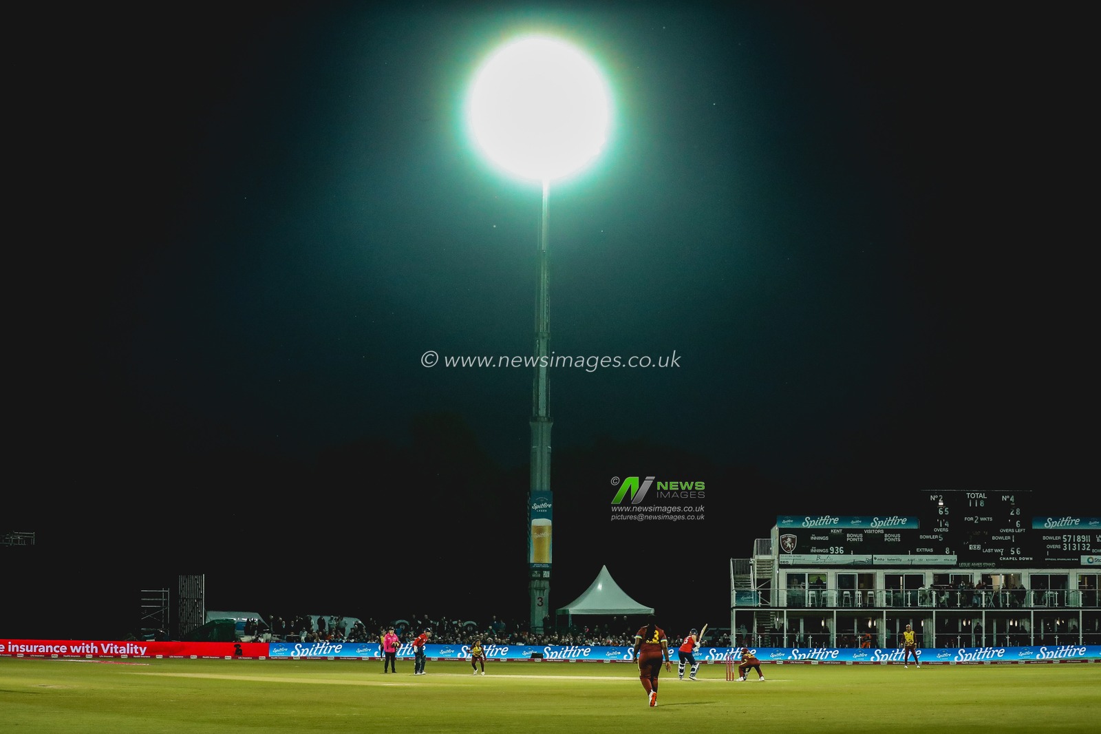 A general view of the 1st Vitality IT20 Series England Women v West Indies Women at The Spitfire Ground, Canterbury, United Kingdom, 21st May 2025

(Photo by Izzy Poles/News Images)