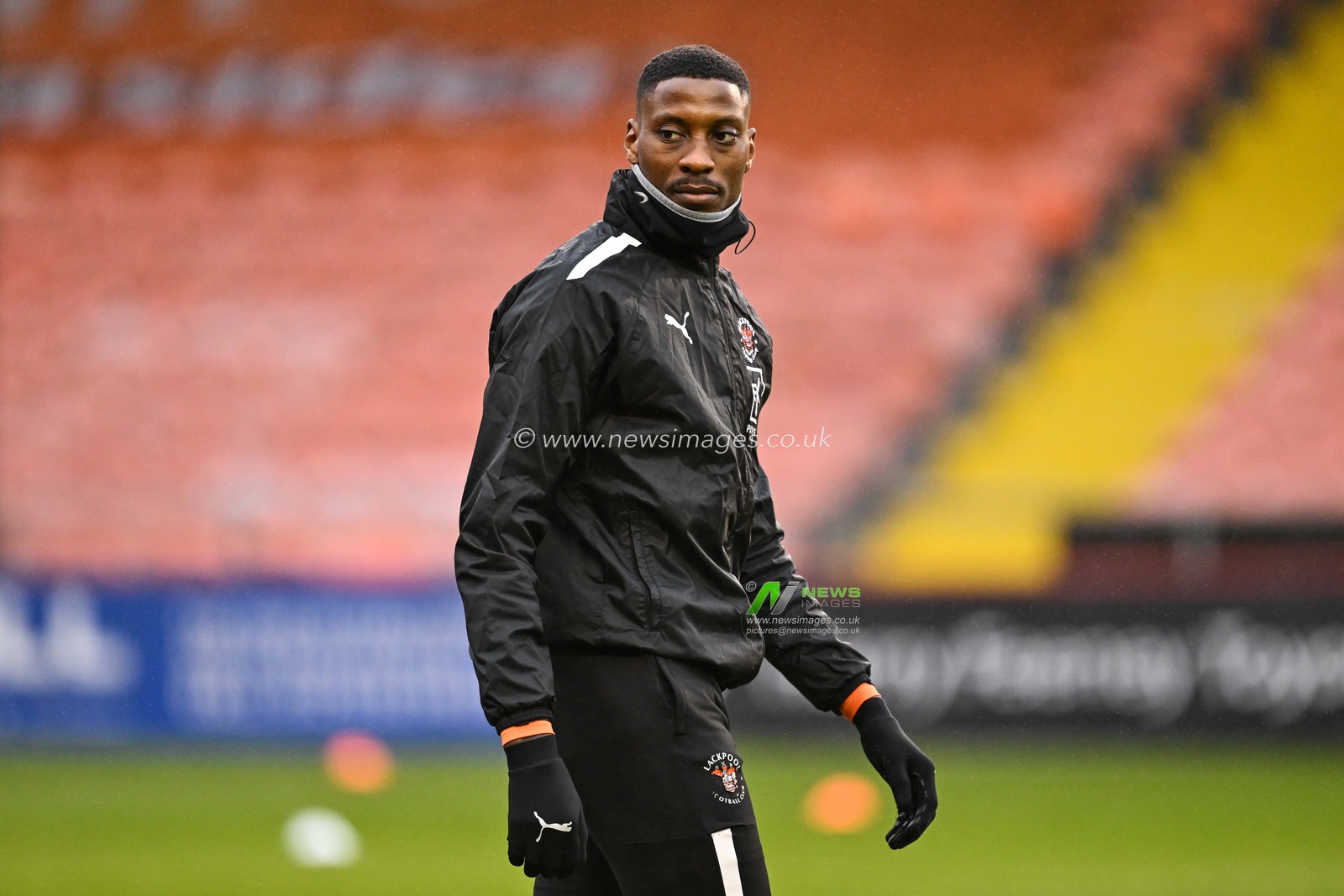 Marvin Ekpiteta of Blackpool during the pre-game warmup ahead of the Sky Bet League 1 match Blackpool vs Exeter City at Bloomfield Road, Blackpool, United Kingdom, 13th January 2024

(Photo by Craig Thomas/News Images)