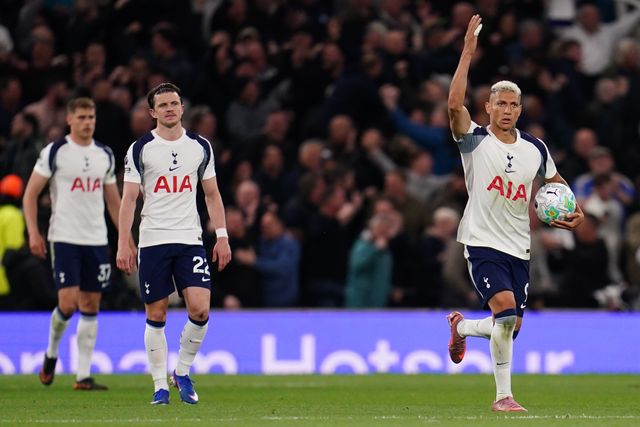 Tottenham Hotspur players as Leeds equalise during the Premier League match Tottenham Hotspur vs Leeds United at Tottenham Hotspur Stadium, London, United Kingdom on 11 May 2026

(Photo by Harvey Murphy/News Images)
