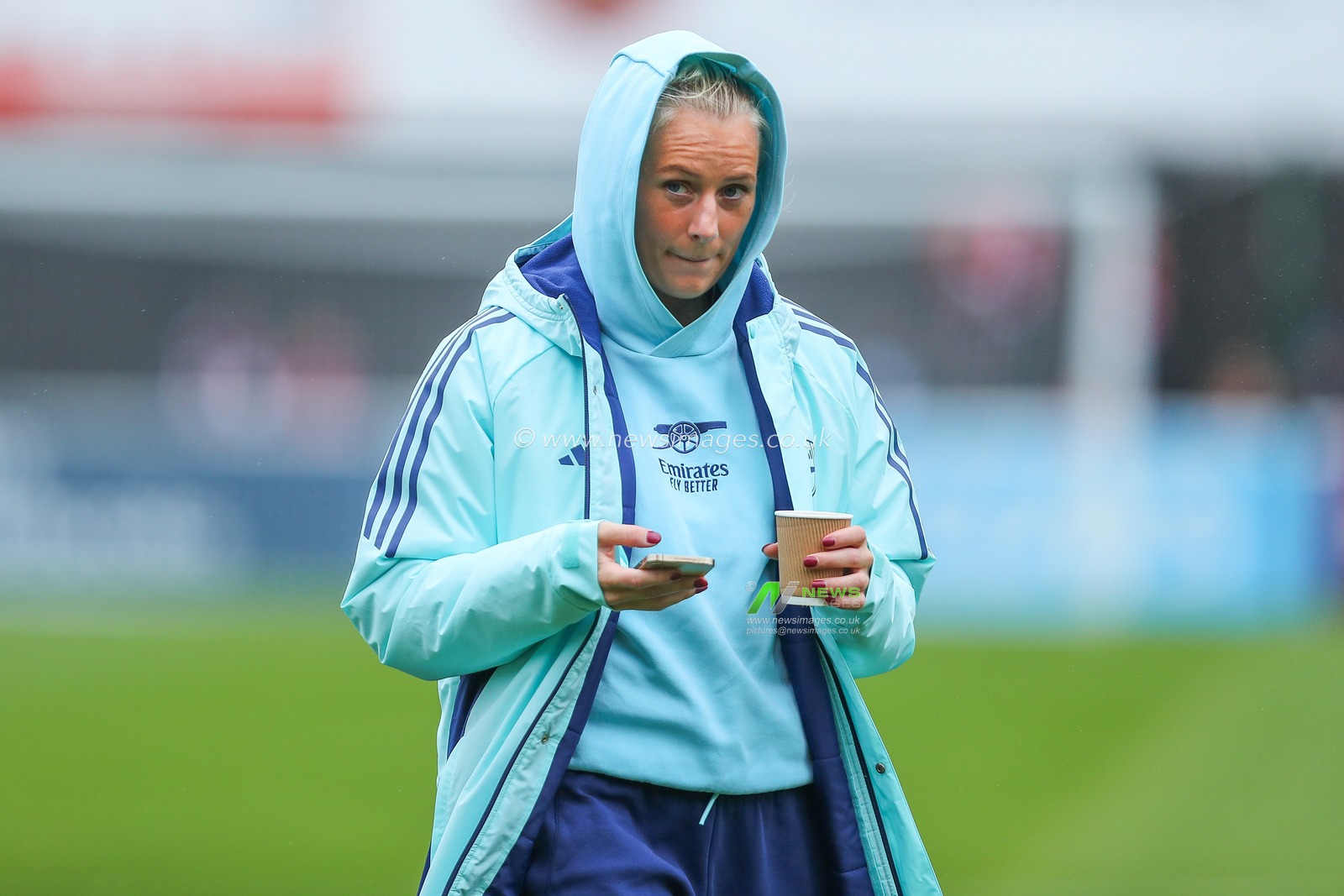 Stina Blackstenius of Arsenal arrives at Chigwell Construction Stadium prior to during the Barclays Women's Super League match West Ham United Women vs Arsenal Women at Chigwell Construction Stadium, Dagenham, United Kingdom, 20th October 2024

(Photo by Izzy Poles/News Images)