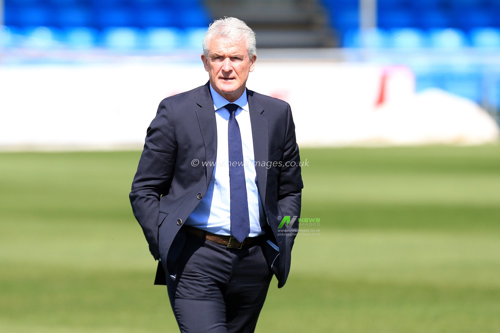 Mark Hughes manager of Bradford City seen prior to kick off.