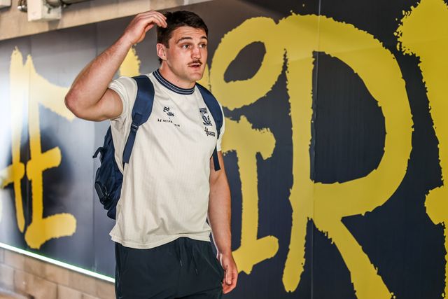 Liam Byrne of Warrington Wolves arrives during the Betfred Super League round 12 match Warrington Wolves vs Bradford Bulls at The Halliwell Jones Stadium, Warrington, United Kingdom on 24 May 2026

(Photo by Alfie Cosgrove/News Images)