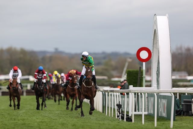 Paul Townend wins the 16:00 Randox Grand National Handicap Chase on I Am Maximus during the Randox Grand National Day 2024 at Aintree Racecourse, Liverpool, United Kingdom, 13th April 2024

(Photo by Mark Cosgrove/News Images)