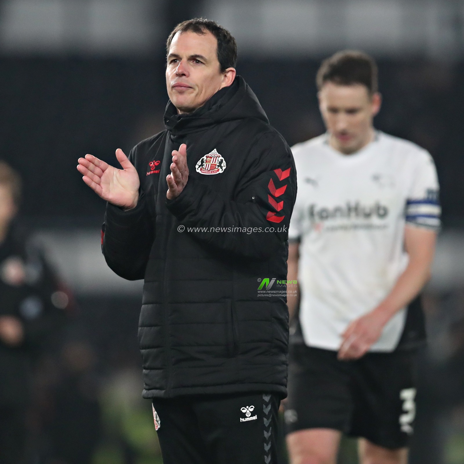 Regis Le Bris Manager of Sunderland after the Sky Bet Championship match Derby County vs Sunderland at Pride Park Stadium, Derby, United Kingdom, 21st January 2025

(Photo by Sam Eaden/News Images) 
