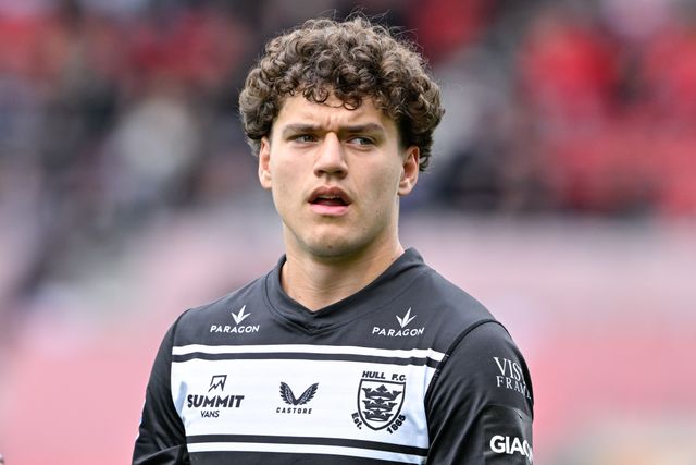 Lewis Martin Hull FC during the Betfred Super League Round 16 match Salford Red Devils vs Hull FC at Salford Community Stadium, Eccles, United Kingdom, 7th July 2024

(Photo by Cody Froggatt/News Images)